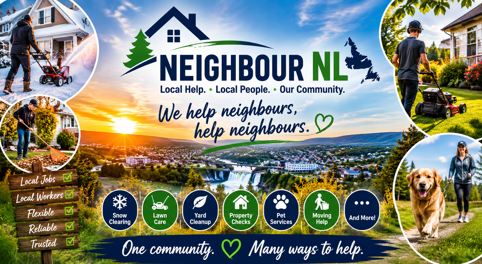 Neighbour NL — Local Help. Local People. Our Community. One community. Many ways to help.